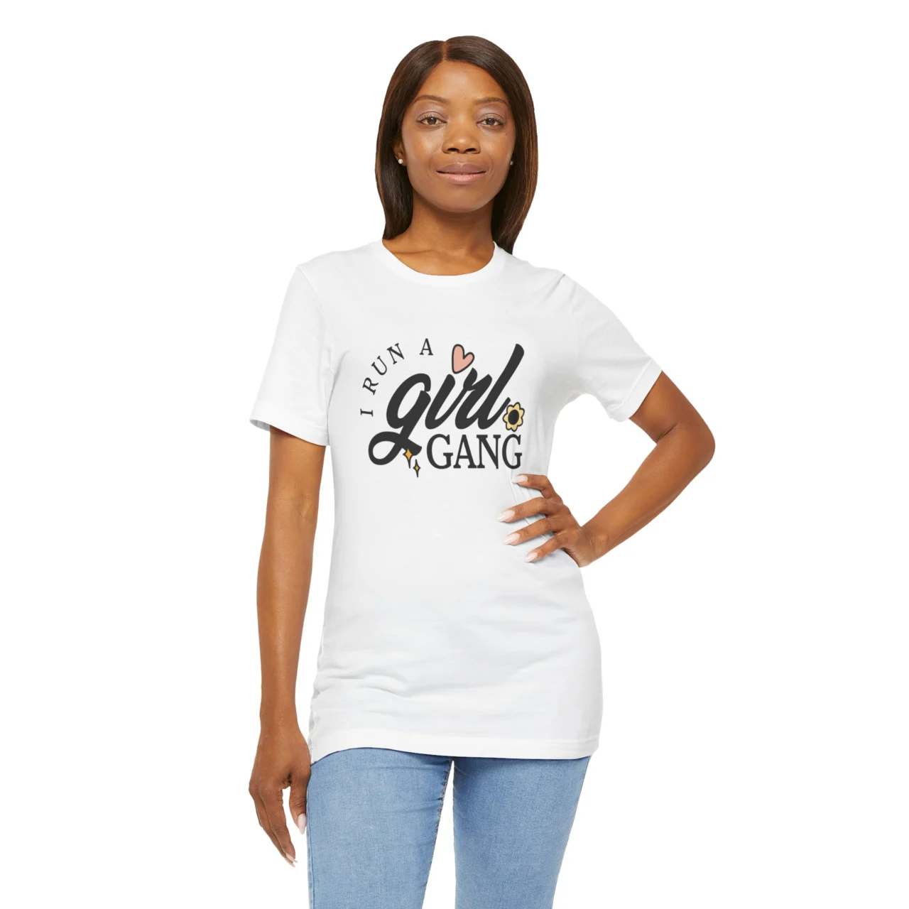 I Run a Girl Gang T-Shirt - Mom Life Tee - Mommy and Me Matching Shirt - Gift for Moms of Girls - Cute Mother’s Day Shirt - Image 2