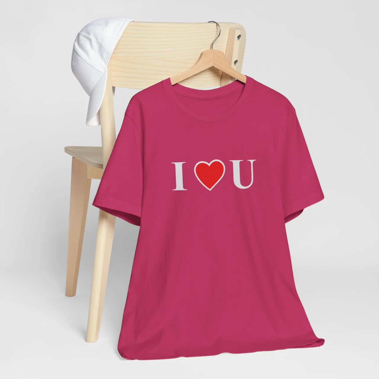 I Love U T-Shirt - Romantic Valentines Day Tee - Perfect Gift for Loved Ones - Unisex Love Quote Shirt - Image 6