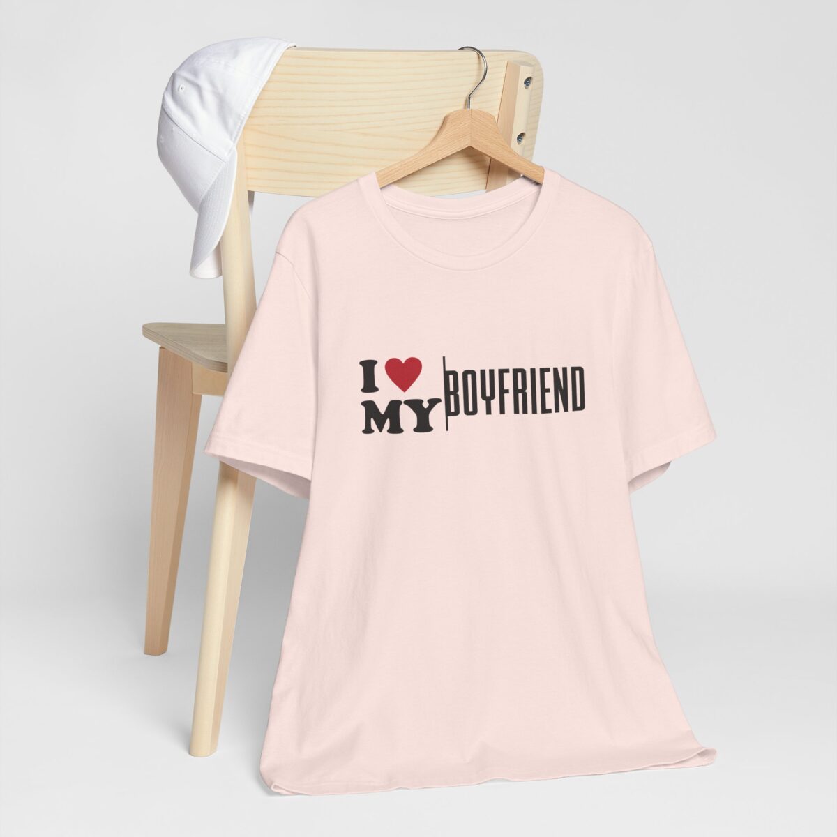 I Love My Boyfriend T-Shirt - Cute Girlfriend Shirt - Valentines Gift for Girlfriend - Romantic Love Tee - Valentines Day Shirt for Couples - Image 2
