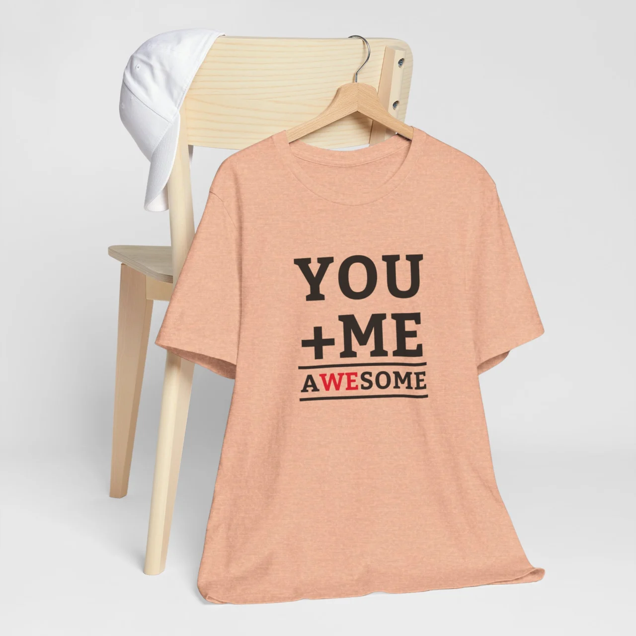 You Plus Me Equals Awesome T-Shirt - Romantic Valentine’s Day Shirt for Couples - Perfect for Anniversaries - Cute Couple Gift Shirt - Image 5