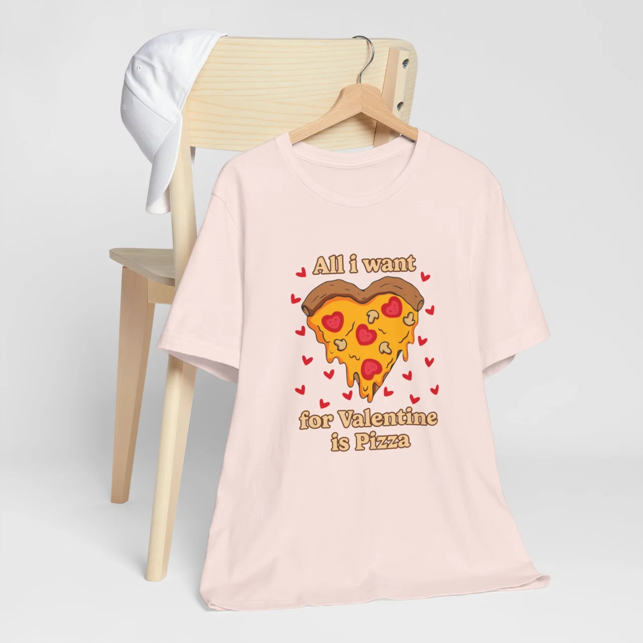 Funny Valentines Day Shirt - All I Want for Valentine’s is Pizza T-Shirt - Unisex Pizza Lover Tee - Valentine’s Gift for Him - Valentine’s Gift for Her - Image 3
