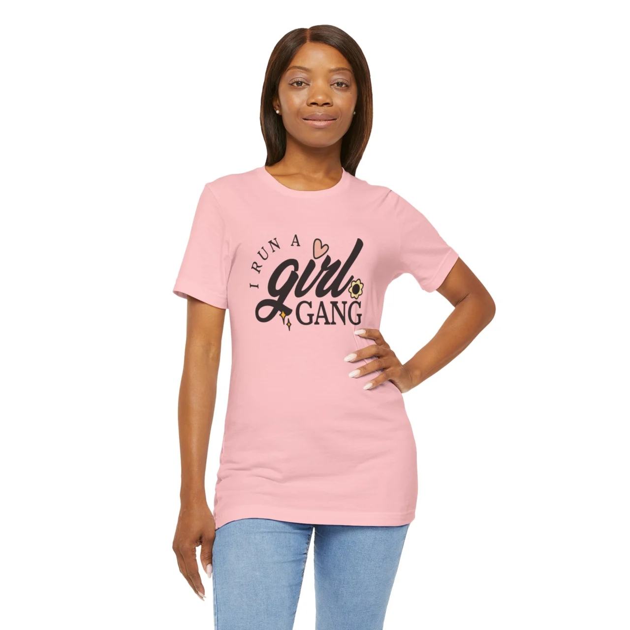 I Run a Girl Gang T-Shirt - Mom Life Tee - Mommy and Me Matching Shirt - Gift for Moms of Girls - Cute Mother’s Day Shirt - Image 9