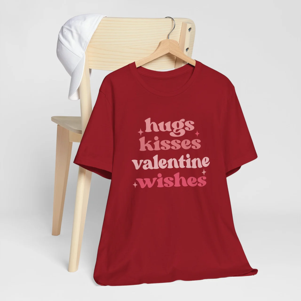 Hugs Kisses Valentine Wishes T-Shirt - Cute Valentines Day Shirt - Romantic Unisex Tee - Valentines Gift for Her - Image 8