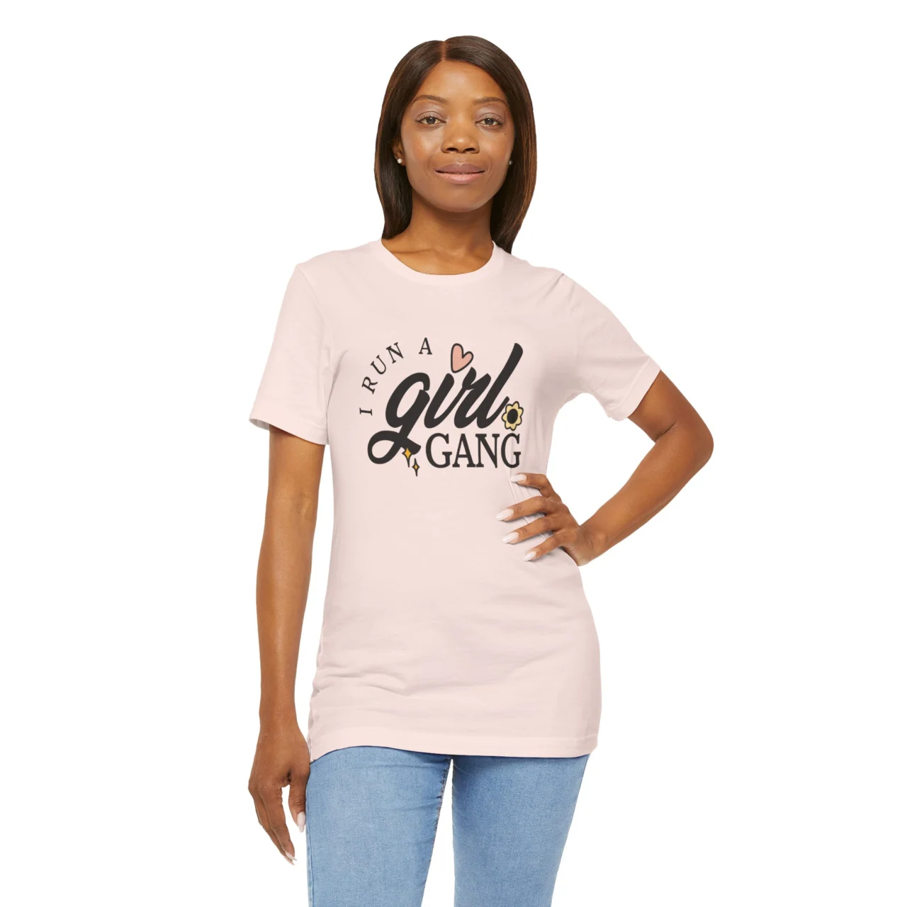 I Run a Girl Gang T-Shirt - Mom Life Tee - Mommy and Me Matching Shirt - Gift for Moms of Girls - Cute Mother’s Day Shirt - Image 3