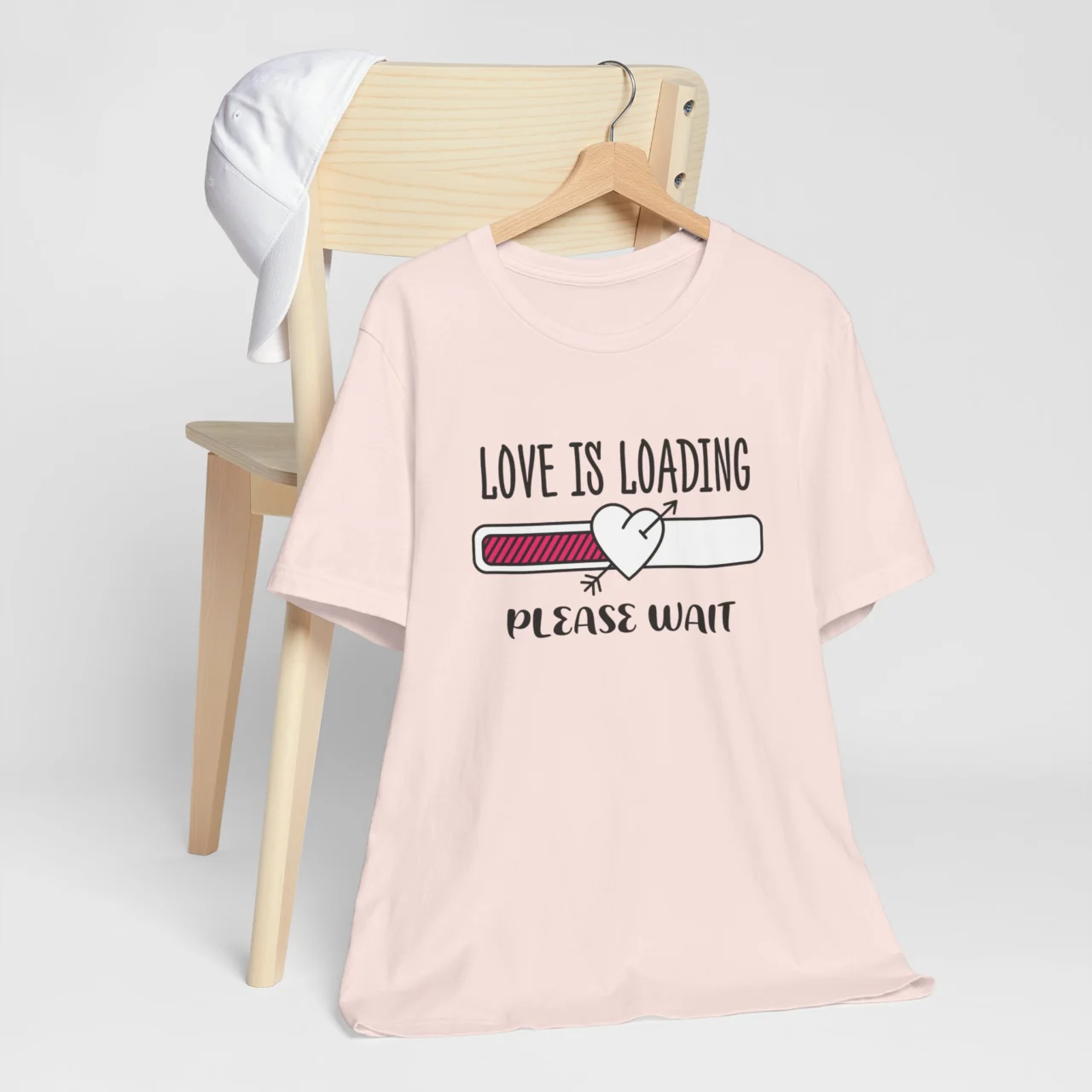 Love Is Loading Please Wait T-Shirt - Funny Valentines Day Shirt - Unisex Romantic Tee - Cute Gift for Him or Her - Valentines Relationship Shirt - Image 3