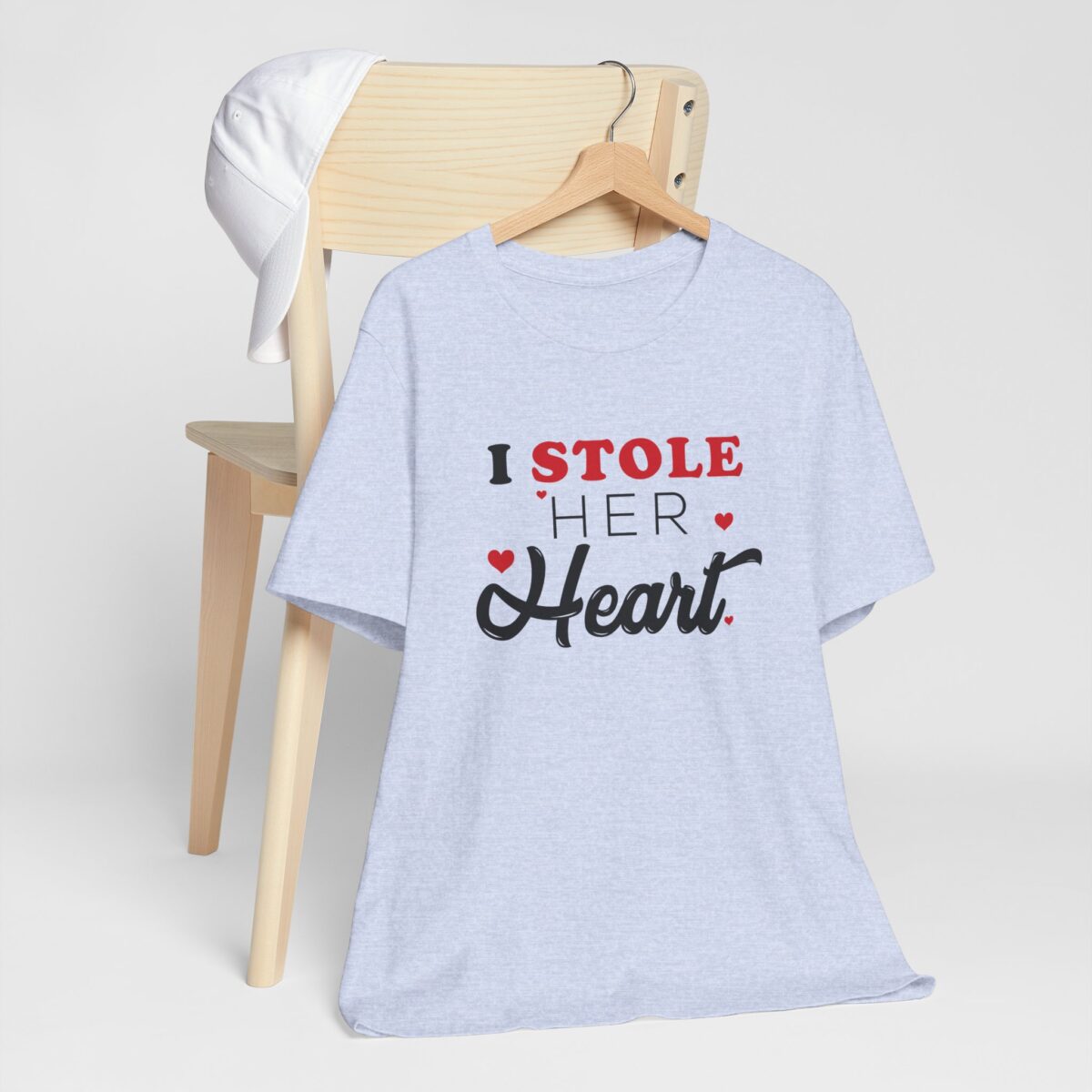 I Stole Her Heart T-Shirt - Romantic Valentines Day Shirt for Him - Perfect Romantic Gift for Couples - Anniversary Couple Shirt - Image 5