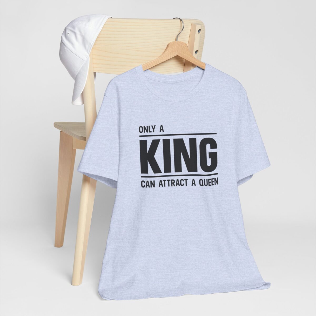 Only a King Can Attract a Queen T-Shirt - Romantic Couples Matching Tee for Him - Unisex Valentine’s Day Shirt - Perfect Gift for Boyfriend or Husband - Image 3