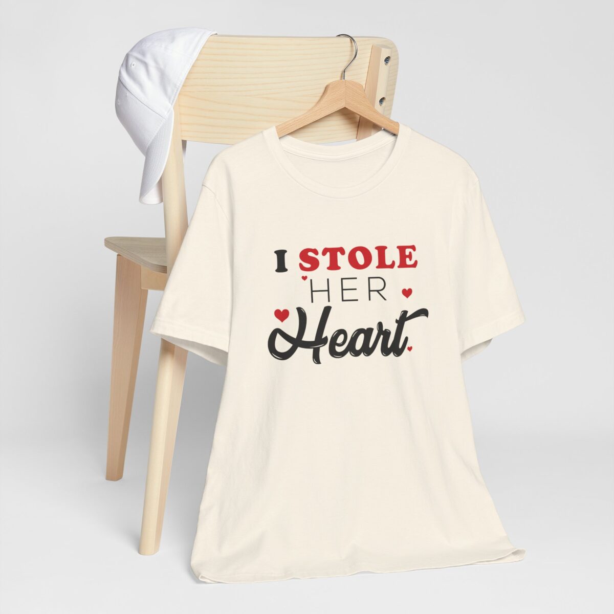 I Stole Her Heart T-Shirt - Romantic Valentines Day Shirt for Him - Perfect Romantic Gift for Couples - Anniversary Couple Shirt - Image 4