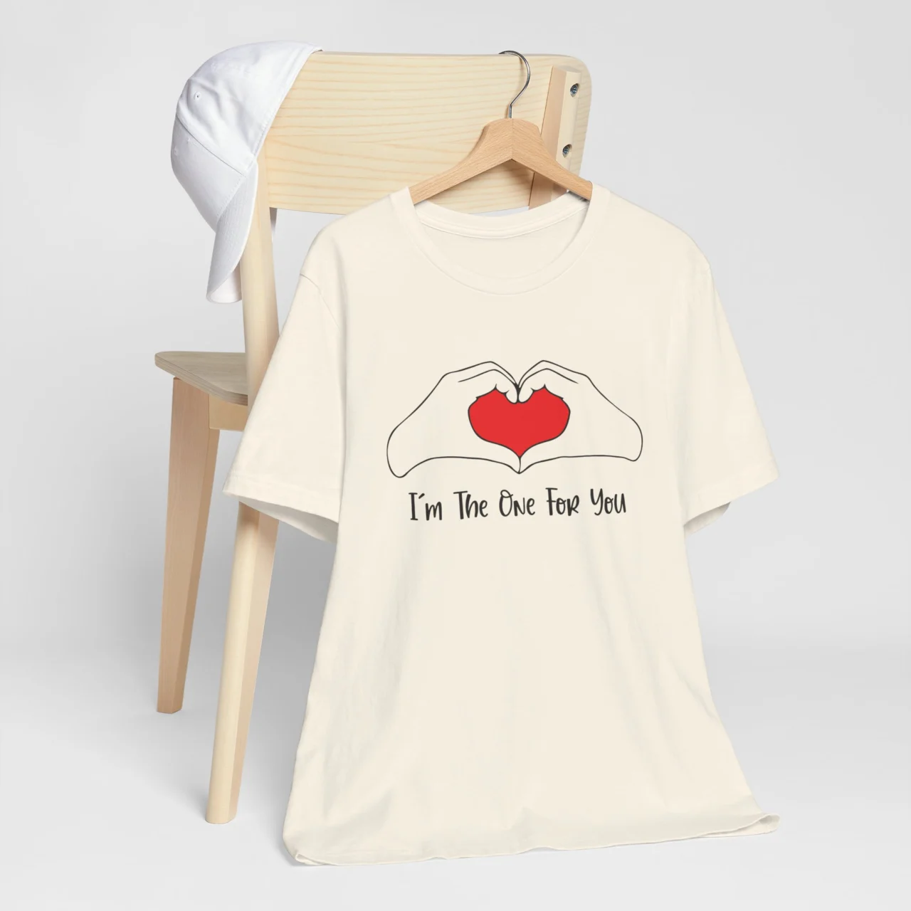 Im The One for You T-Shirt - Romantic Couples Matching Tee - Unisex Valentine’s Day Shirt - Love Heart Design Tee - Perfect Couple Gift for Him or Her - Image 5