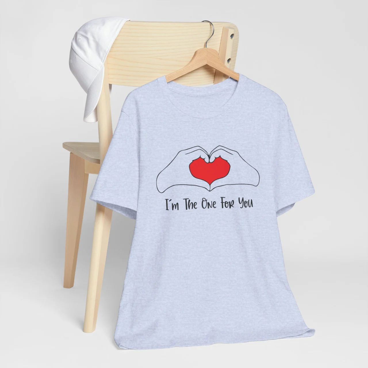 Im The One for You T-Shirt - Romantic Couples Matching Tee - Unisex Valentine’s Day Shirt - Love Heart Design Tee - Perfect Couple Gift for Him or Her - Image 6