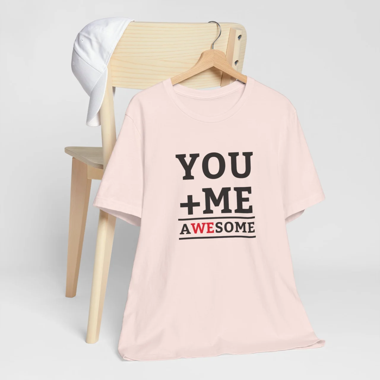 You Plus Me Equals Awesome T-Shirt - Romantic Valentine’s Day Shirt for Couples - Perfect for Anniversaries - Cute Couple Gift Shirt - Image 2