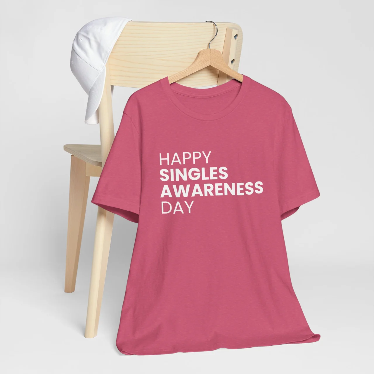 Happy Singles Awareness Day Unisex Tee - Funny Valentine’s Day Shirt for Singles - Anti-Valentine’s T-Shirt - Sarcastic Single Life Shirt - Gag Gift for Singles - Image 7