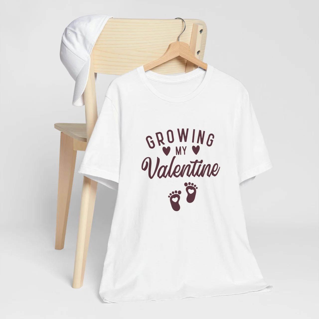 Pregnancy Valentine Shirt - Growing My Valentine T-Shirt - Pregnancy Announcement Shirt - Valentine’s Day Gift for Pregnant Moms - Cute Expecting Couple Shirt - Image 2