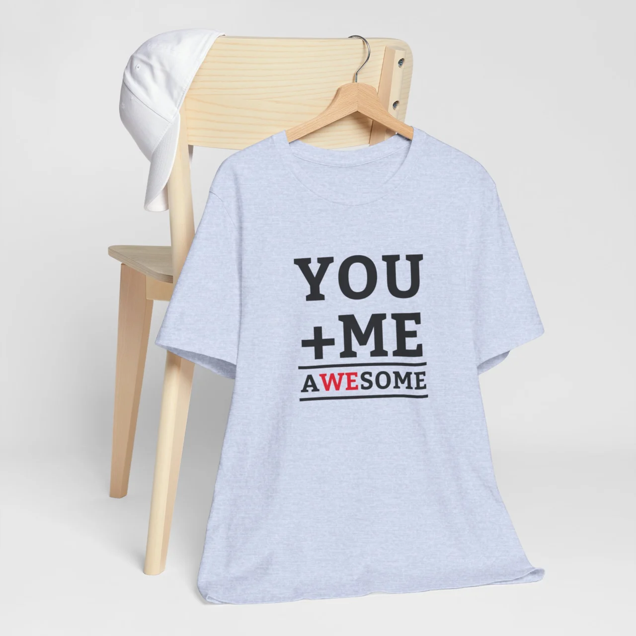 You Plus Me Equals Awesome T-Shirt - Romantic Valentine’s Day Shirt for Couples - Perfect for Anniversaries - Cute Couple Gift Shirt - Image 7