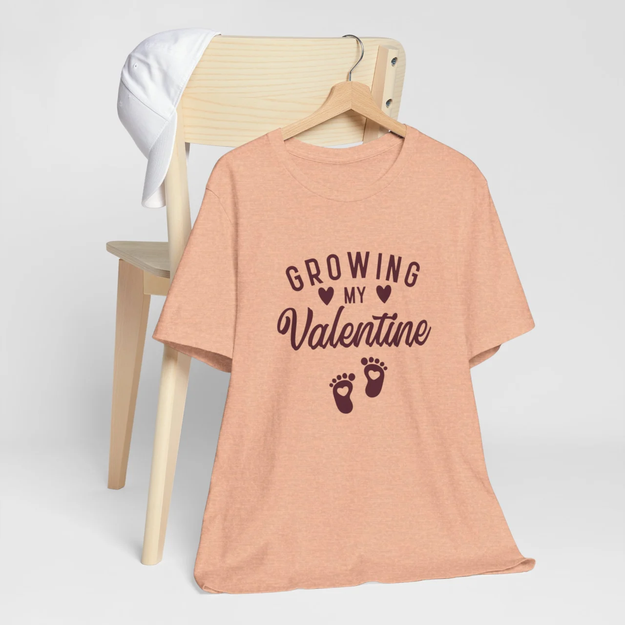 Pregnancy Valentine Shirt - Growing My Valentine T-Shirt - Pregnancy Announcement Shirt - Valentine’s Day Gift for Pregnant Moms - Cute Expecting Couple Shirt - Image 5