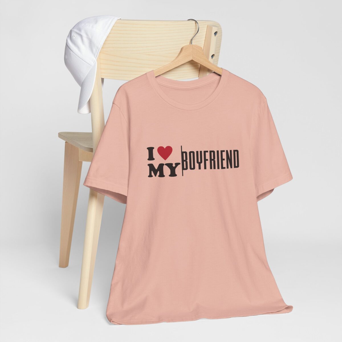 I Love My Boyfriend T-Shirt - Cute Girlfriend Shirt - Valentines Gift for Girlfriend - Romantic Love Tee - Valentines Day Shirt for Couples - Image 3