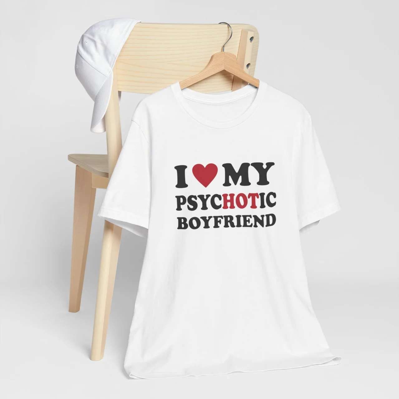 I Love My Psychotic Boyfriend T-Shirt - Funny Valentines Day Shirt - Cute Matching Boyfriend Girlfriend Shirt - Couple Humor Tee - Image 2
