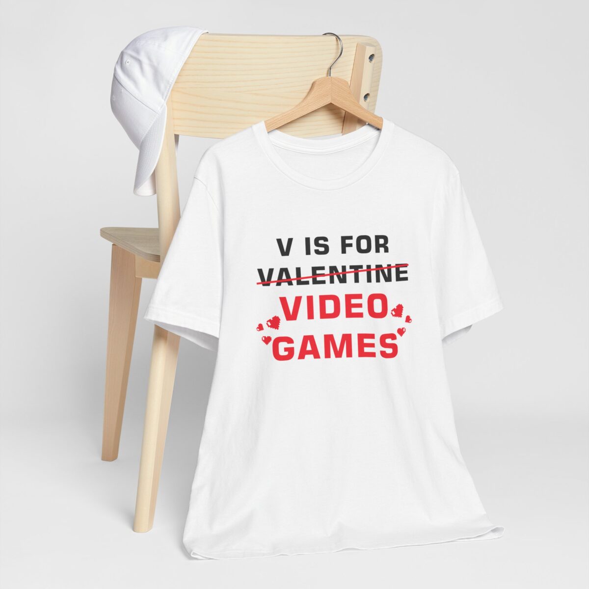 Video Game Valentine Shirt - V in Valentine Is for Video Games T-Shirt - Funny Gamer Valentines Day Shirt - Unisex Gaming Love Tee - Perfect Gift for Gamers - Image 2