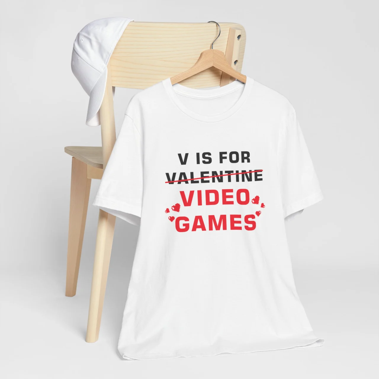 Video Game Valentine Shirt - V in Valentine Is for Video Games T-Shirt - Funny Gamer Valentines Day Shirt - Unisex Gaming Love Tee - Perfect Gift for Gamers - Image 2
