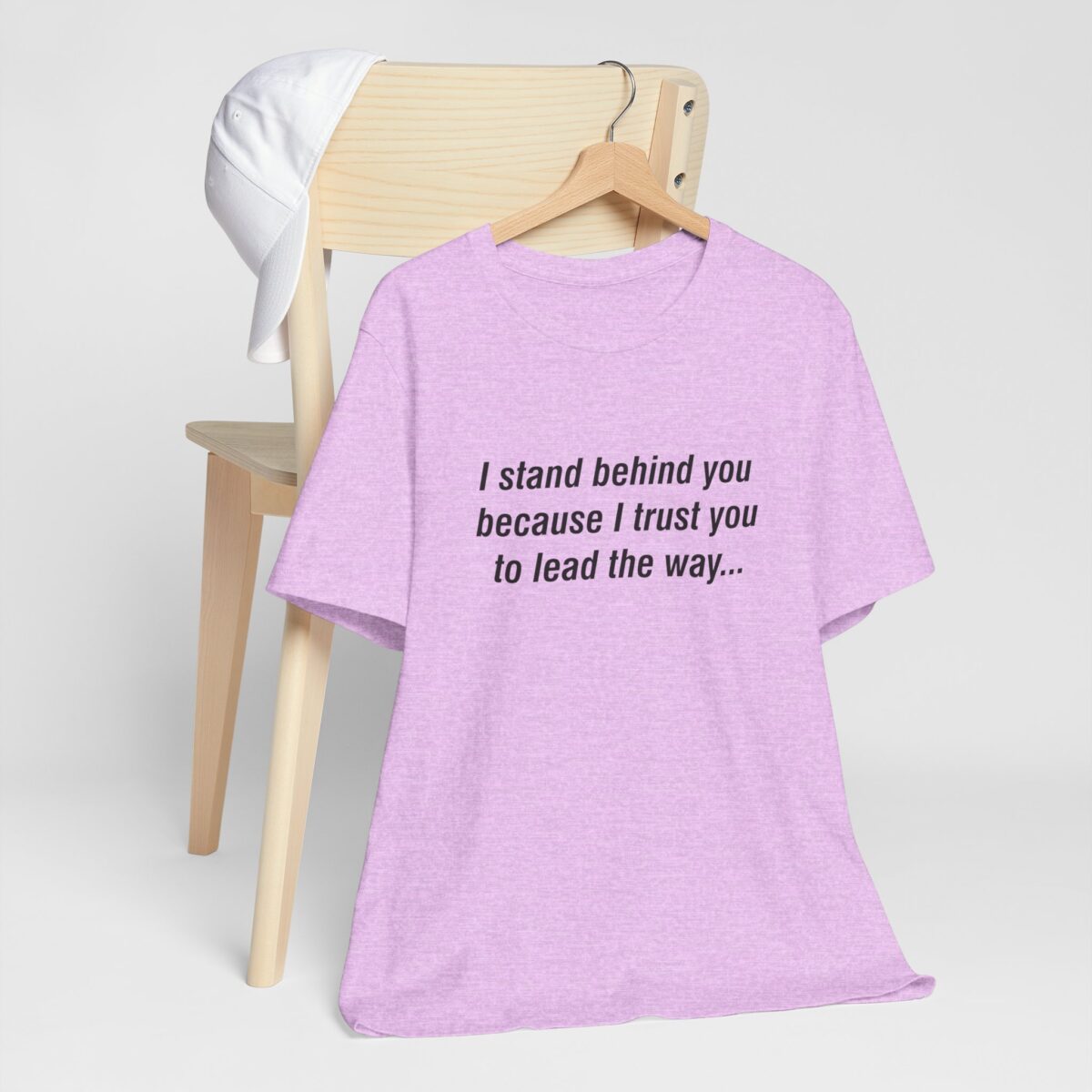 Married Couples Matching T-Shirt for Women - I Stand Behind You Because I Trust You to Lead the Way - Romantic Unisex Valentines Tee - Perfect Gift for Her - Image 9