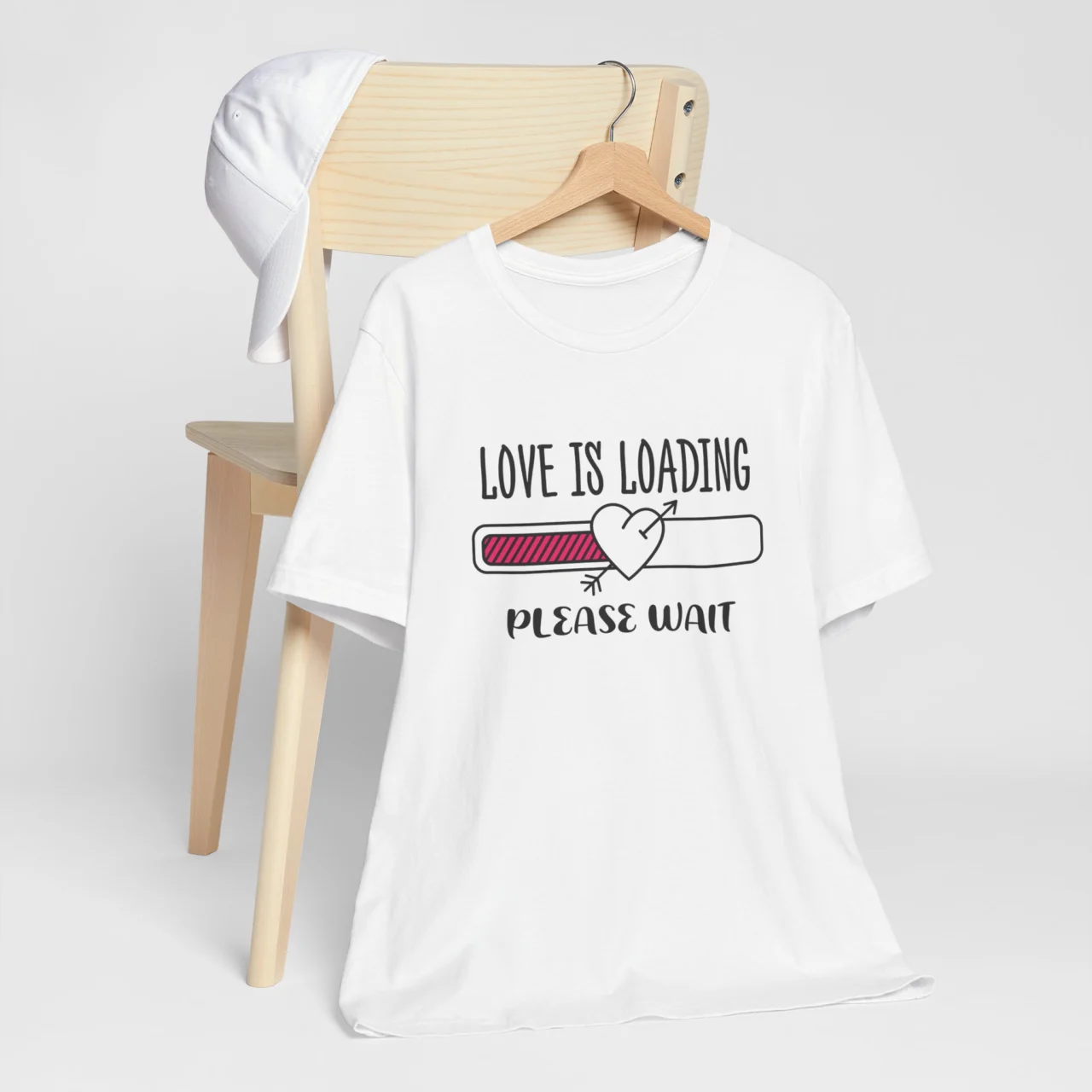 Love Is Loading Please Wait T-Shirt - Funny Valentines Day Shirt - Unisex Romantic Tee - Cute Gift for Him or Her - Valentines Relationship Shirt - Image 2