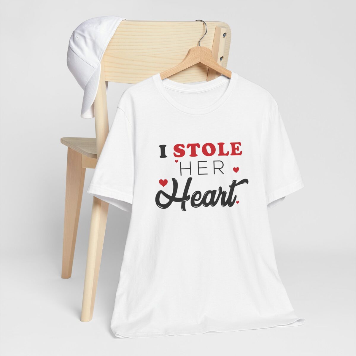 I Stole Her Heart T-Shirt - Romantic Valentines Day Shirt for Him - Perfect Romantic Gift for Couples - Anniversary Couple Shirt - Image 2