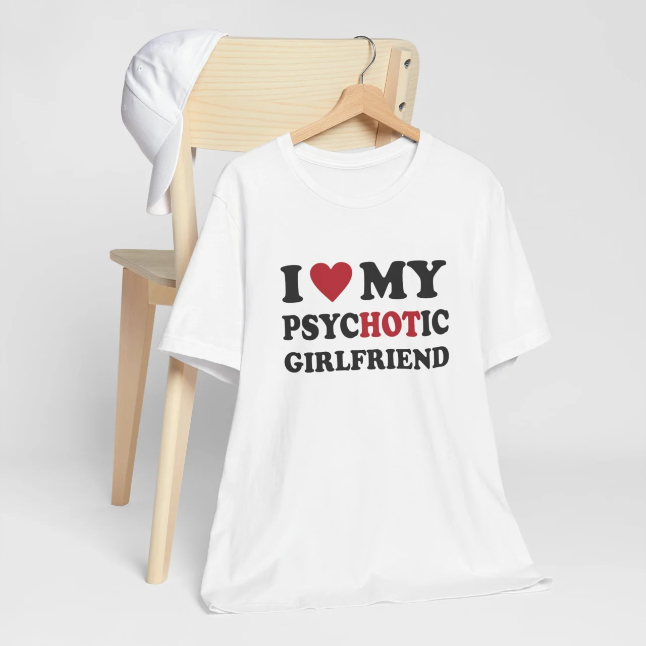 I Love My Psychotic Girlfriend T-Shirt - Funny Valentines Day Shirt - Cute Matching Boyfriend Girlfriend Shirt - Couple Humor Tee - Image 2