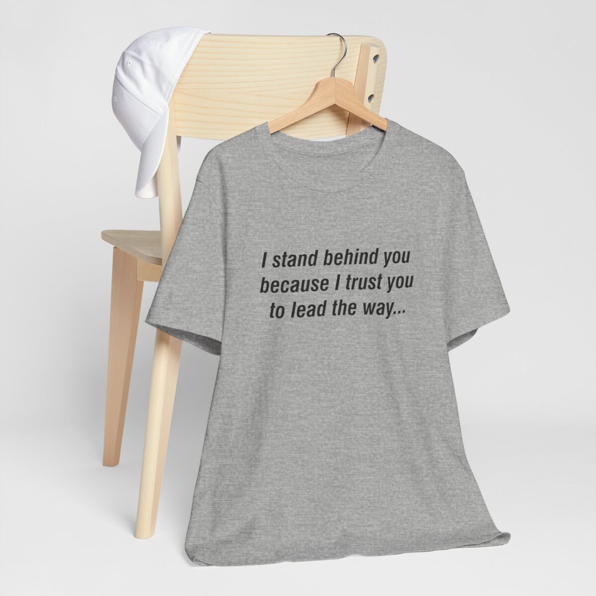 Married Couples Matching T-Shirt for Women - I Stand Behind You Because I Trust You to Lead the Way - Romantic Unisex Valentines Tee - Perfect Gift for Her - Image 8