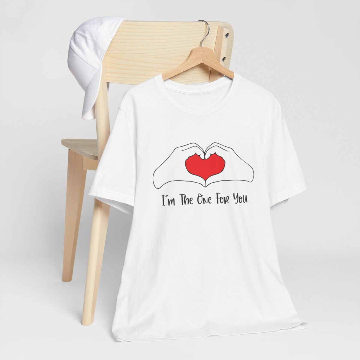 Im The One for You T-Shirt - Romantic Couples Matching Tee - Unisex Valentine’s Day Shirt - Love Heart Design Tee - Perfect Couple Gift for Him or Her - Image 2