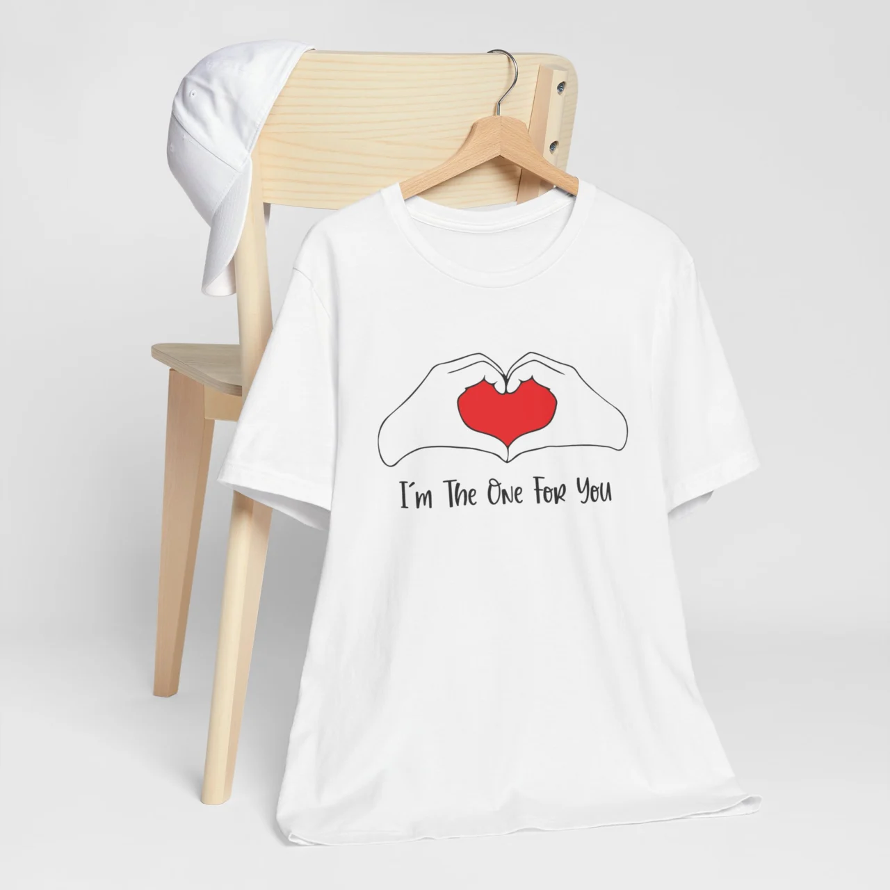 Im The One for You T-Shirt - Romantic Couples Matching Tee - Unisex Valentine’s Day Shirt - Love Heart Design Tee - Perfect Couple Gift for Him or Her - Image 2