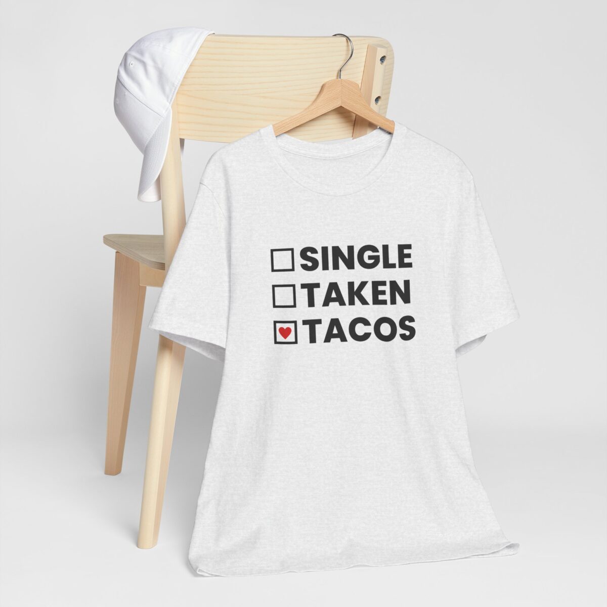 Funny Taco Love Valentines Shirt - Single Taken Tacos T-Shirt - Unisex Food Lover Tee - Gag Gift for Taco Lovers - Humorous Valentines Day Shirt - Image 4