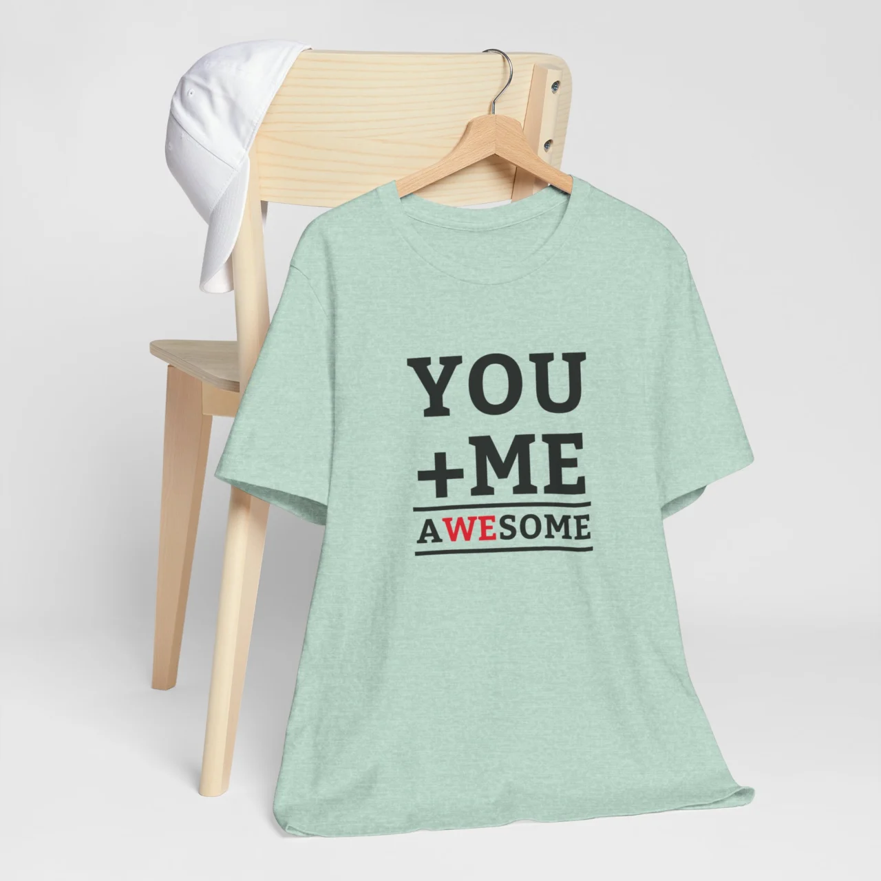You Plus Me Equals Awesome T-Shirt - Romantic Valentine’s Day Shirt for Couples - Perfect for Anniversaries - Cute Couple Gift Shirt - Image 6
