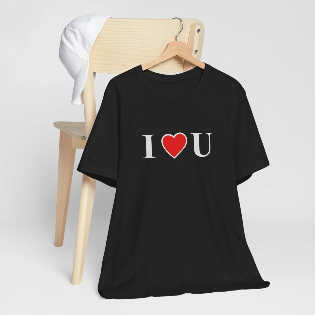 I Love U T-Shirt - Romantic Valentines Day Tee - Perfect Gift for Loved Ones - Unisex Love Quote Shirt - Image 4