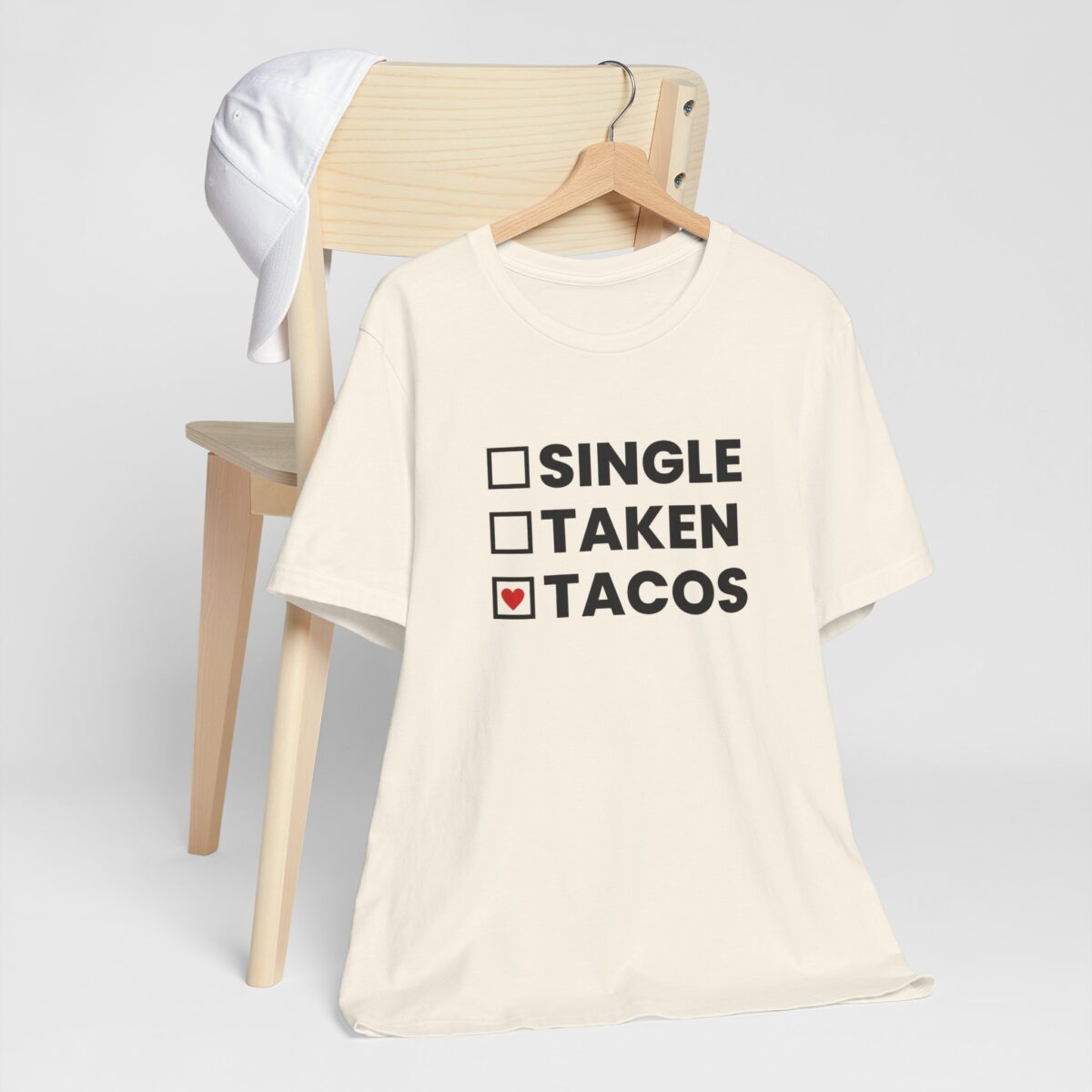 Funny Taco Love Valentines Shirt - Single Taken Tacos T-Shirt - Unisex Food Lover Tee - Gag Gift for Taco Lovers - Humorous Valentines Day Shirt - Image 5