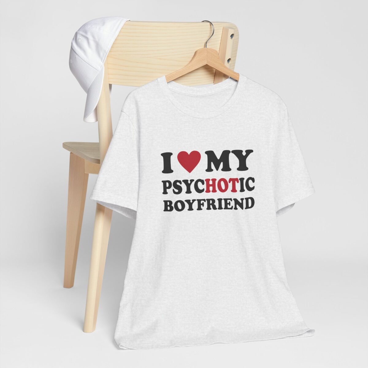 I Love My Psychotic Boyfriend T-Shirt - Funny Valentines Day Shirt - Cute Matching Boyfriend Girlfriend Shirt - Couple Humor Tee - Image 3