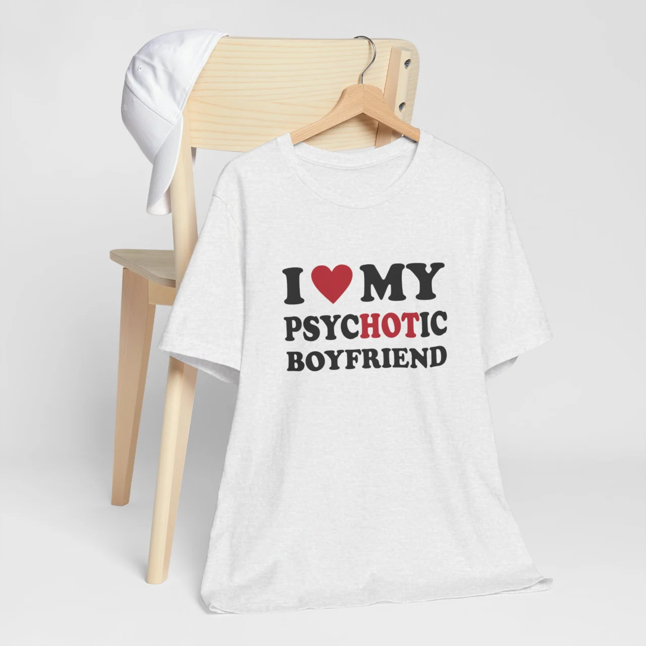I Love My Psychotic Boyfriend T-Shirt - Funny Valentines Day Shirt - Cute Matching Boyfriend Girlfriend Shirt - Couple Humor Tee - Image 3