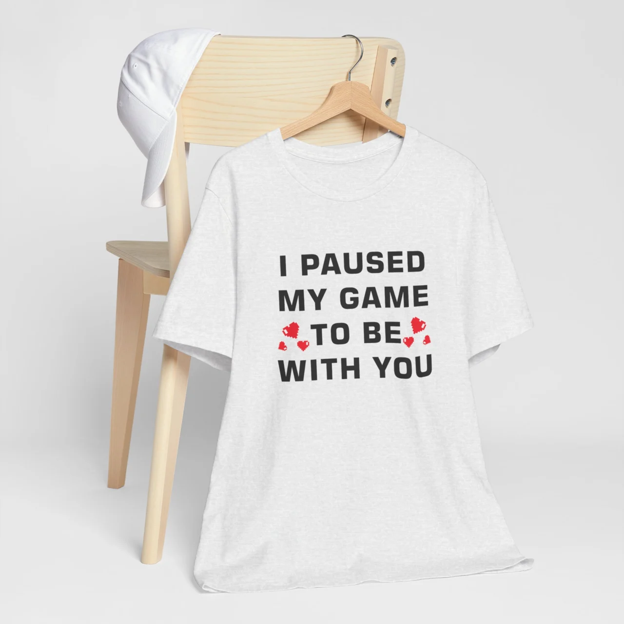 Funny Valentines Day Shirt for Gamers - I Paused My Game to Be with You T-Shirt - Unisex Gamer Love Tee - Valentines Gift for Him or Her - Image 4
