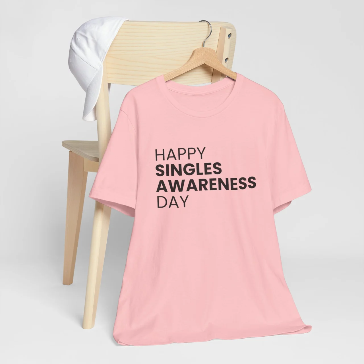 Happy Singles Awareness Day Unisex Tee - Funny Valentine’s Day Shirt for Singles - Anti-Valentine’s T-Shirt - Sarcastic Single Life Shirt - Gag Gift for Singles - Image 6