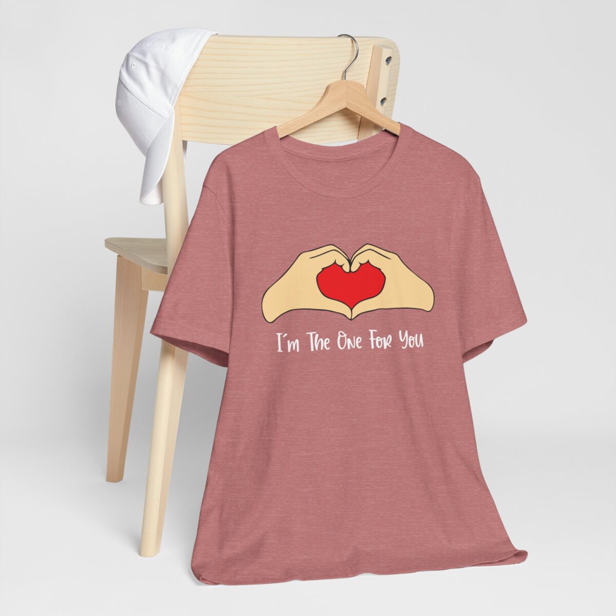 Im The One for You T-Shirt - Romantic Couples Matching Tee - Unisex Valentine’s Day Shirt - Love Heart Design Tee - Perfect Couple Gift for Him or Her - Image 3