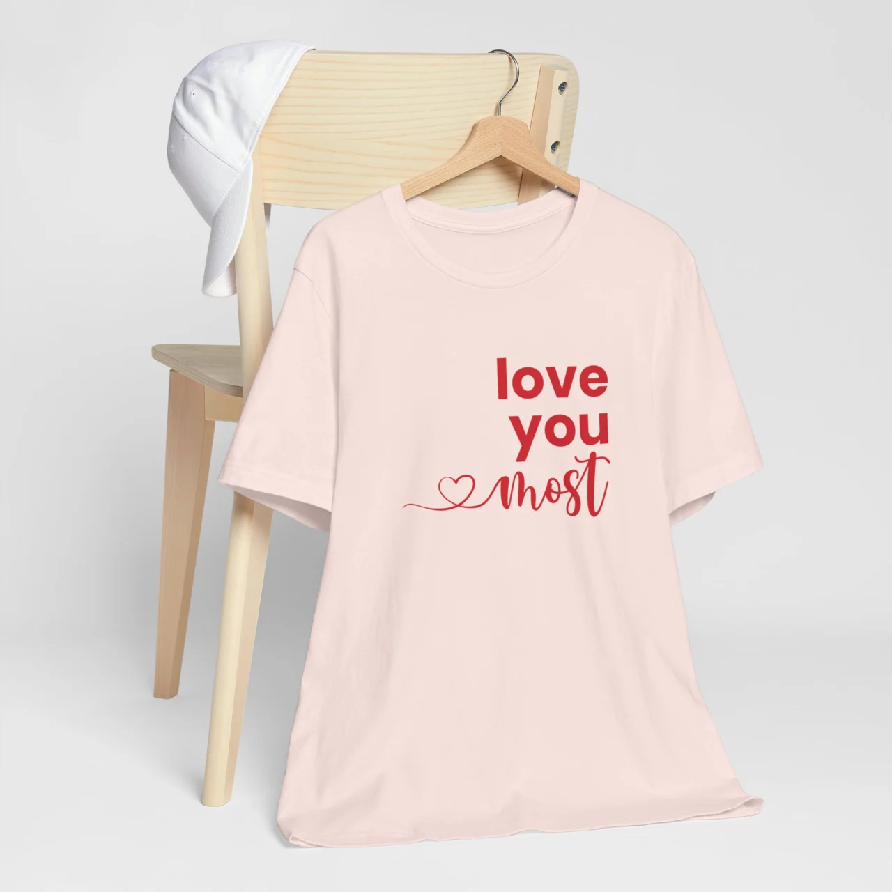 Love You Most T-Shirt - Romantic Gift for Her - Valentine’s Day Shirt for Couples - Perfect Couple Gift for Girlfriend or Wife - Image 3