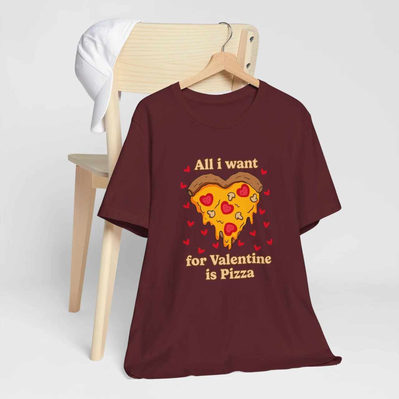 Funny Valentines Day Shirt - All I Want for Valentine’s is Pizza T-Shirt - Unisex Pizza Lover Tee - Valentine’s Gift for Him - Valentine’s Gift for Her - Image 8