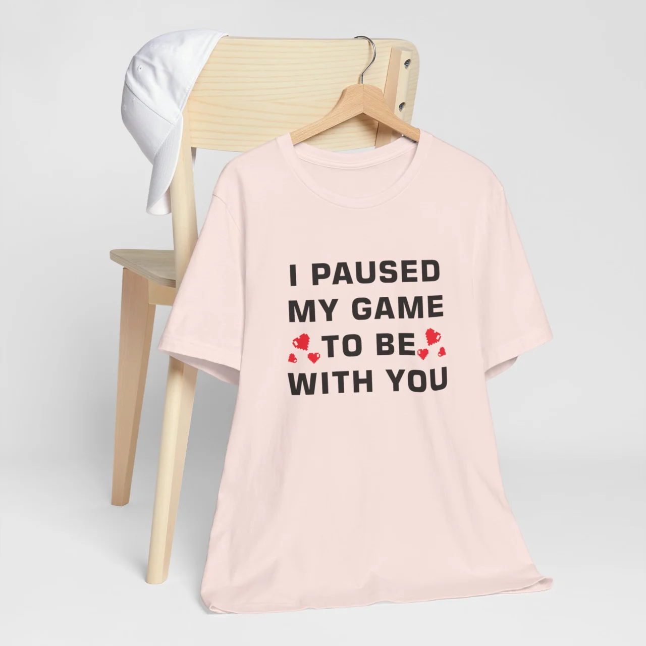Funny Valentines Day Shirt for Gamers - I Paused My Game to Be with You T-Shirt - Unisex Gamer Love Tee - Valentines Gift for Him or Her - Image 3