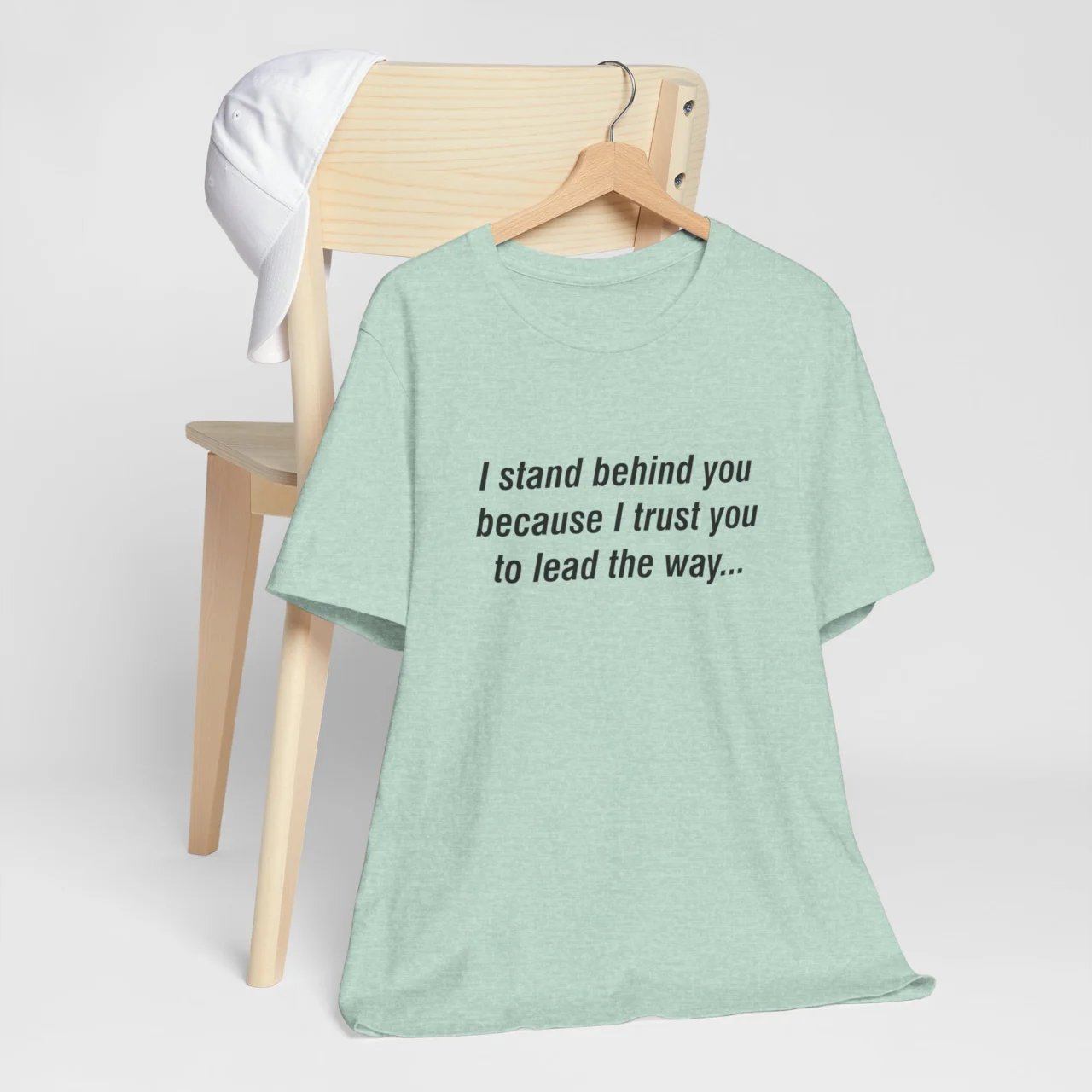 Married Couples Matching T-Shirt for Women - I Stand Behind You Because I Trust You to Lead the Way - Romantic Unisex Valentines Tee - Perfect Gift for Her - Image 6