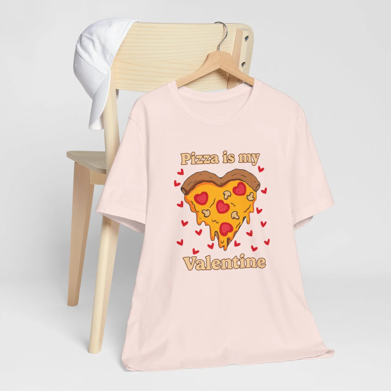 Pizza Is My Valentine T-Shirt - Funny Valentines Day Shirt - Unisex Pizza Lover Tee - Perfect Gift for Food Lovers - Cute Anti-Valentines Shirt - Image 3