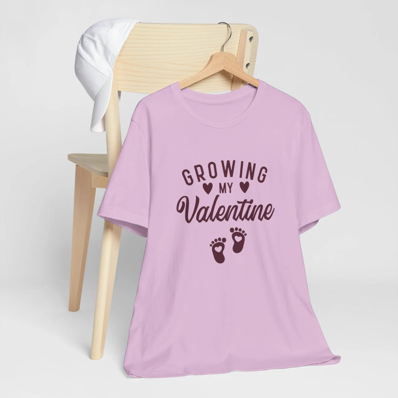 Pregnancy Valentine Shirt - Growing My Valentine T-Shirt - Pregnancy Announcement Shirt - Valentine’s Day Gift for Pregnant Moms - Cute Expecting Couple Shirt - Image 6