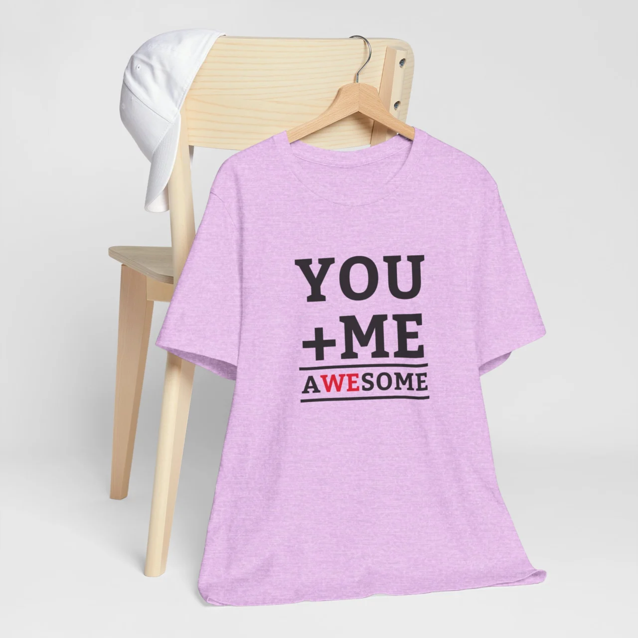 You Plus Me Equals Awesome T-Shirt - Romantic Valentine’s Day Shirt for Couples - Perfect for Anniversaries - Cute Couple Gift Shirt - Image 8