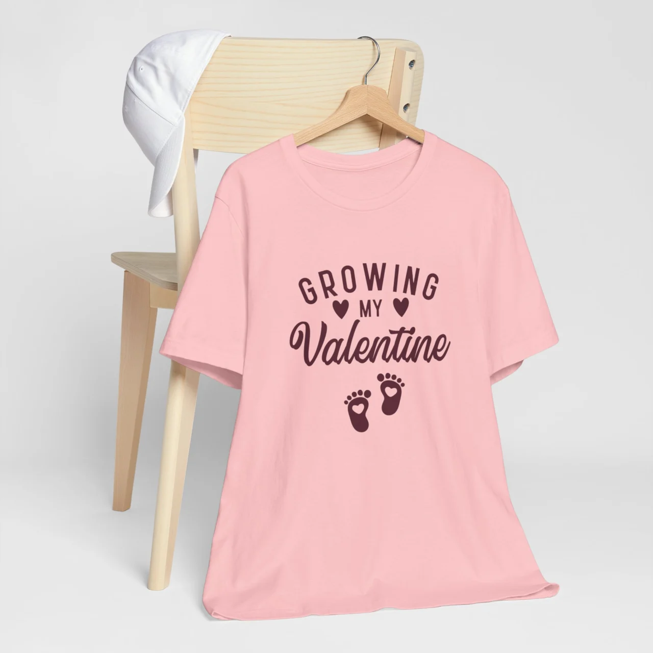 Pregnancy Valentine Shirt - Growing My Valentine T-Shirt - Pregnancy Announcement Shirt - Valentine’s Day Gift for Pregnant Moms - Cute Expecting Couple Shirt - Image 9