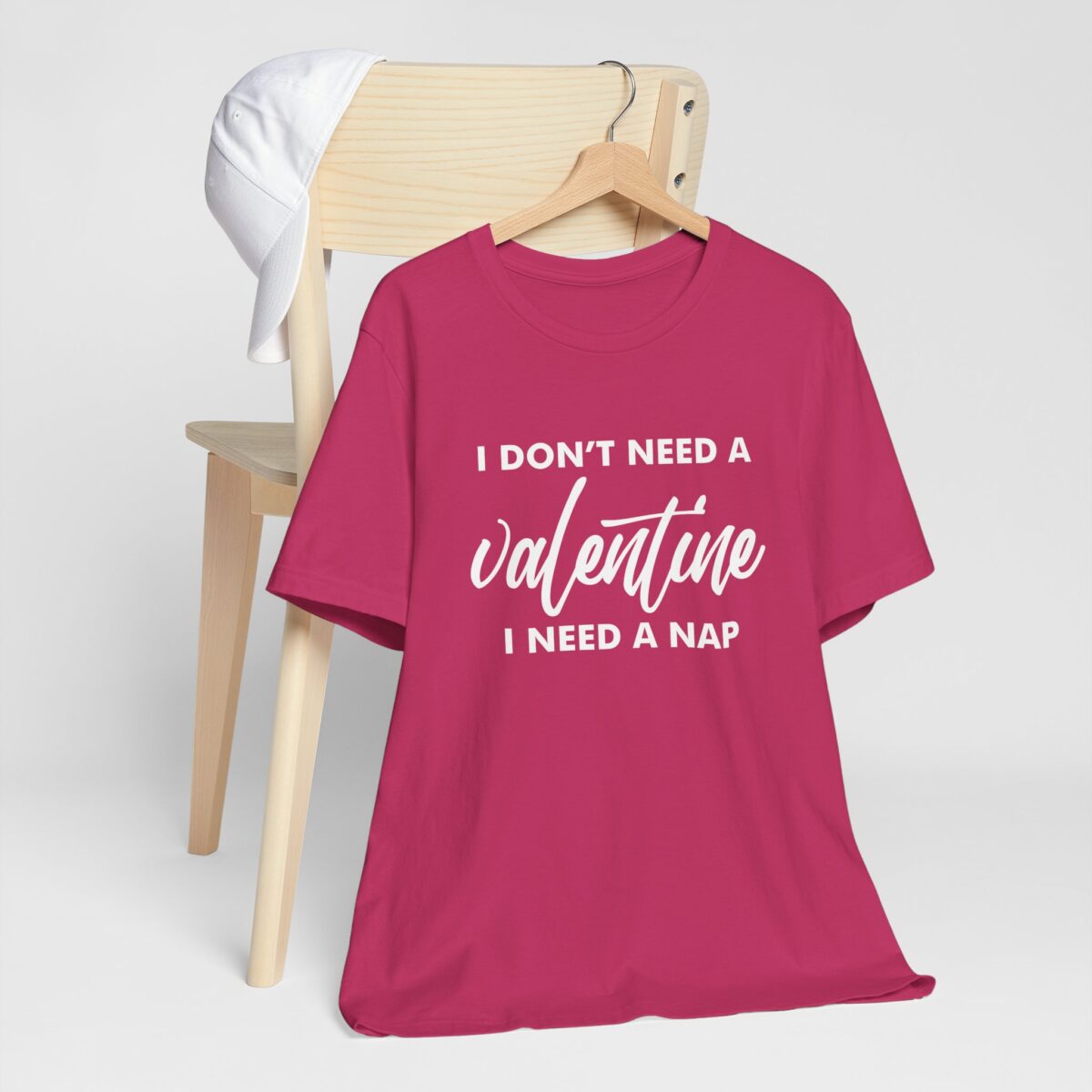 Funny Anti-Valentine Shirt - I Dont Need a Valentine I Need a Nap T-Shirt - Unisex Sarcastic Valentine Tee - Gag Gift for Him or Her - Image 3