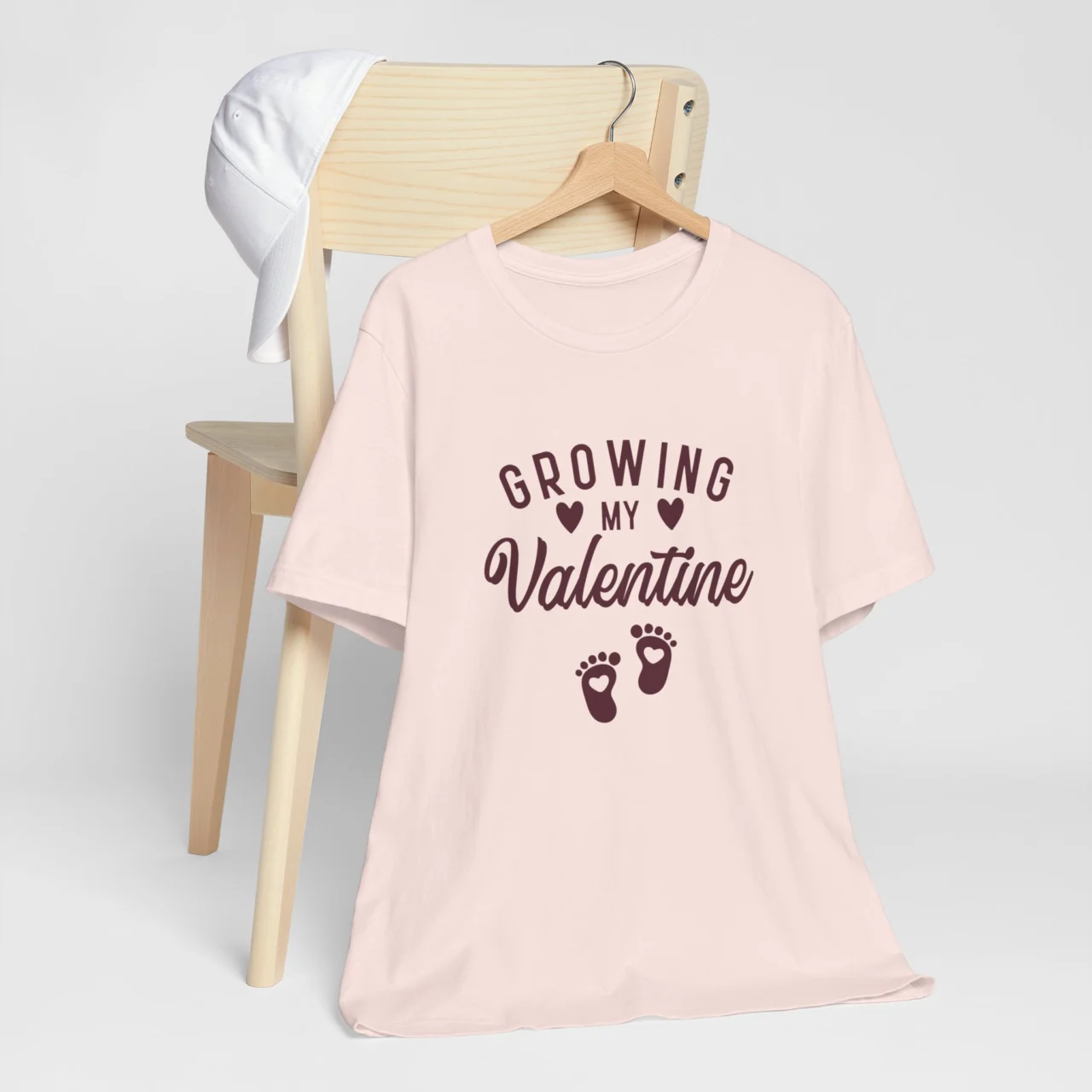 Pregnancy Valentine Shirt - Growing My Valentine T-Shirt - Pregnancy Announcement Shirt - Valentine’s Day Gift for Pregnant Moms - Cute Expecting Couple Shirt - Image 3