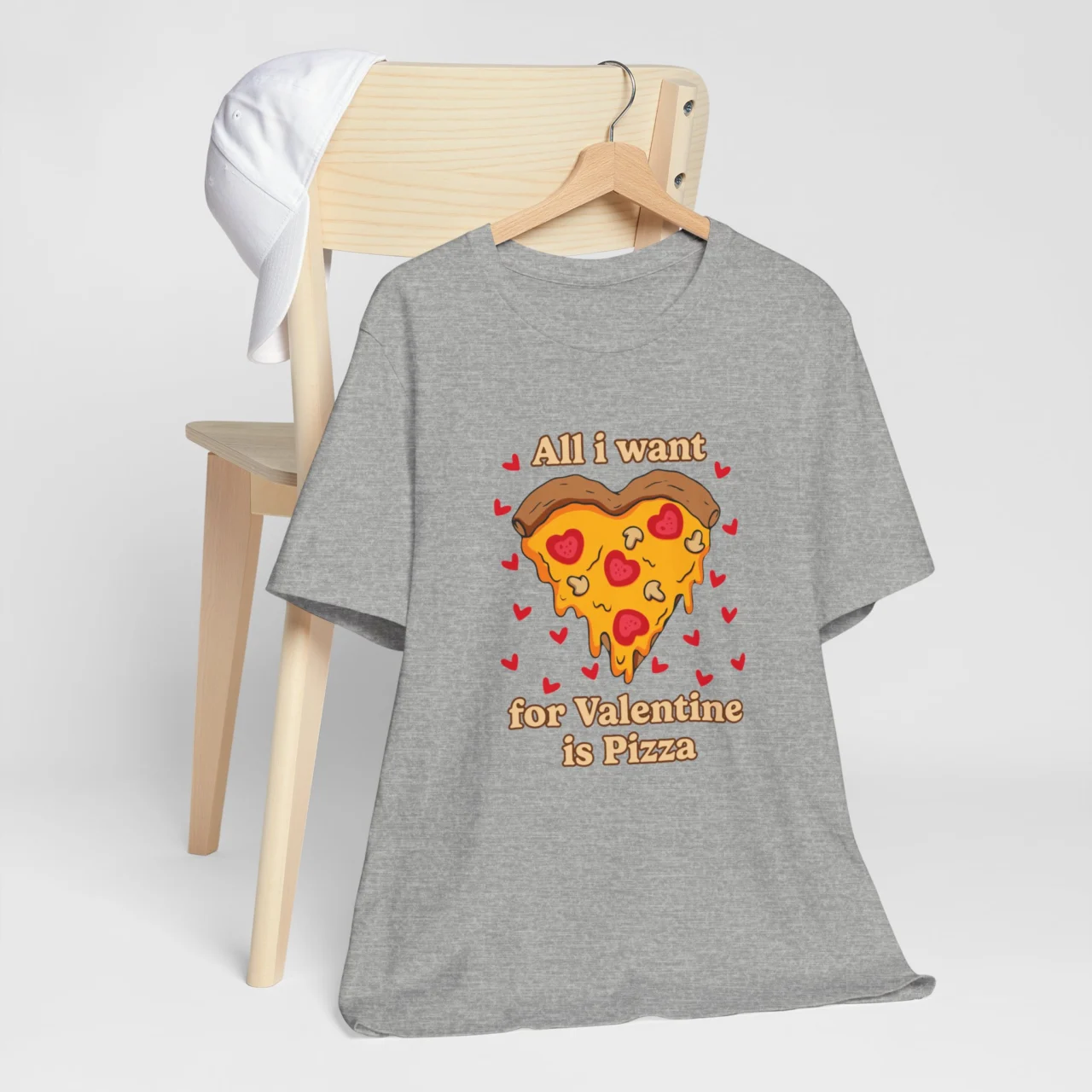 Funny Valentines Day Shirt - All I Want for Valentine’s is Pizza T-Shirt - Unisex Pizza Lover Tee - Valentine’s Gift for Him - Valentine’s Gift for Her - Image 5